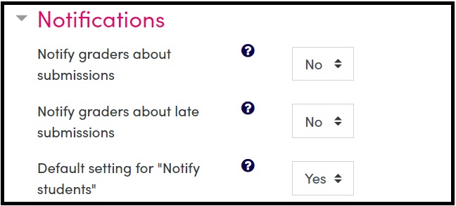 assignment notifications moodle