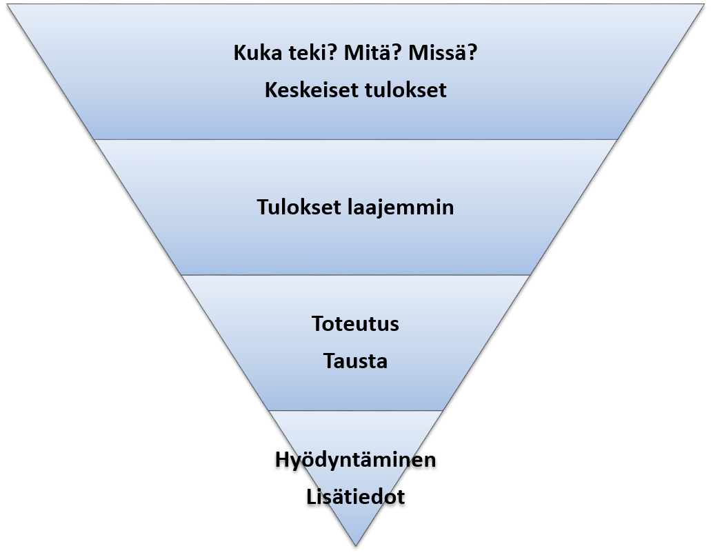 Kypsyysnäytetiedotteen rakenne