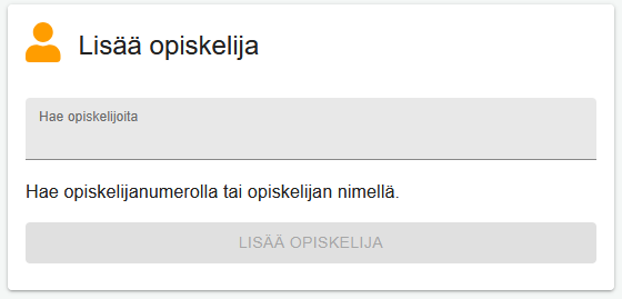 Kuva tarkastajan -näkymästä jossa hän voi tehdä manuaalisesti opiskelijalle todistushakemuksen 