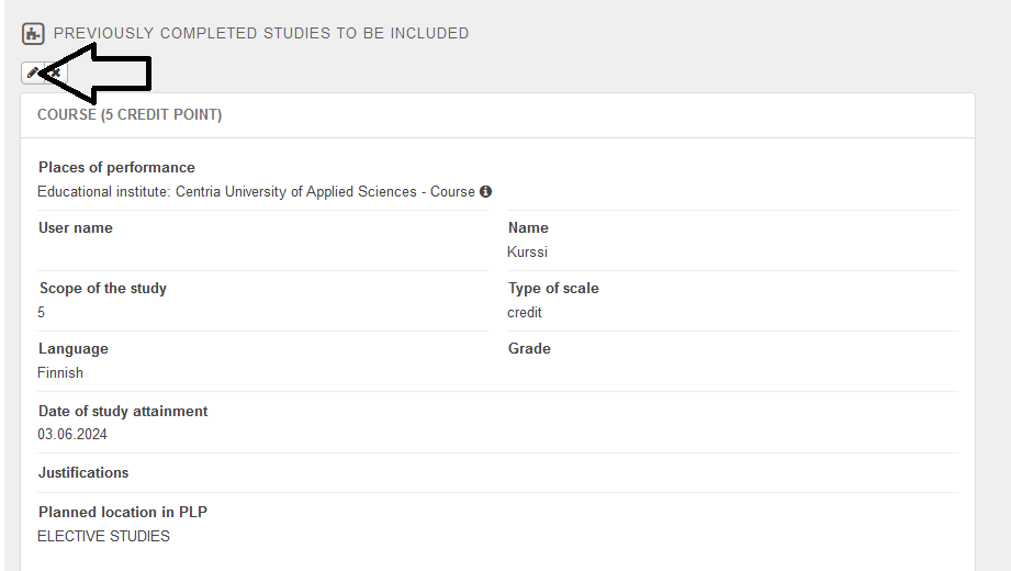 Adding the assessment and date of study attainment to the Study information