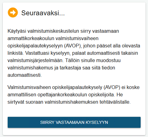 Kuva siirtymisestä AVOP-kyselyyn