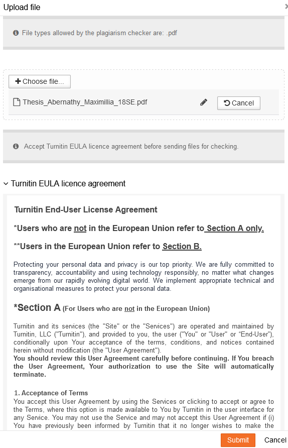 EULA licence agreement