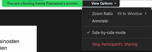 View options with Annotate.